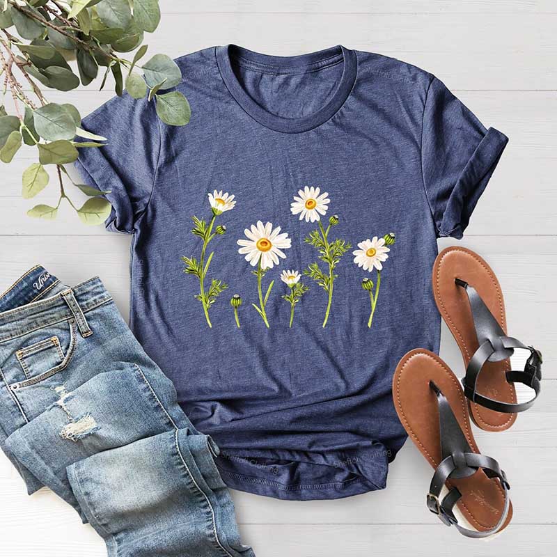 Daisy Flower Wildflower Summer Graphic T-Shirt