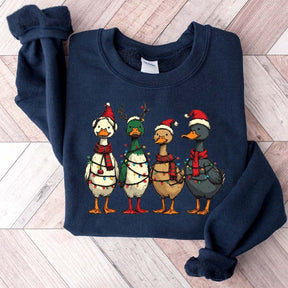 Funny Duck Christmas Lights Sweatshirt
