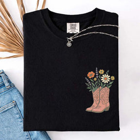 Cowgirl Boots Wildflowers T-Shirt