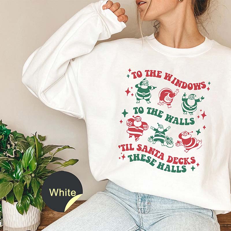 Dancing Santa Retro Christmas Sweatshirt