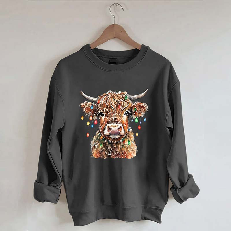 Merry Christmas Cow Sweatshirt