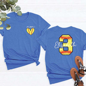 Personalized Softball Name Number T-Shirt