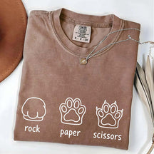 Rock Paper Scissors Paw Dog Mom T-Shirt
