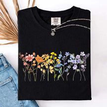 Wildflower LGBT Rainbow Floral T-Shirt