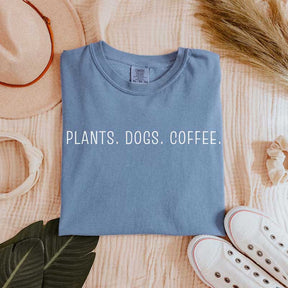 Plants Dogs Coffee Lover T-Shirt