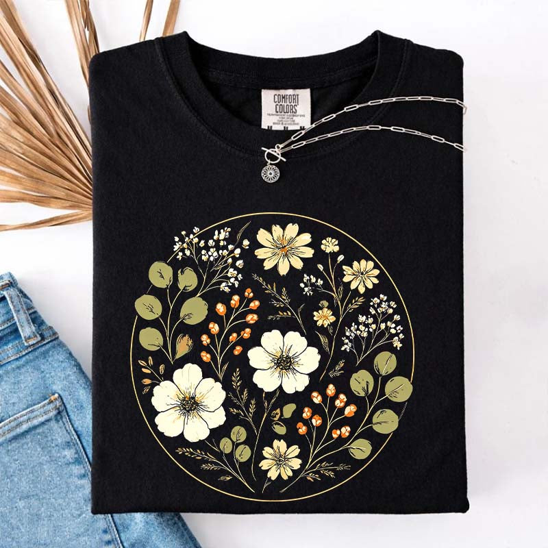 Wildflower Vintage Floral Ring T-Shirt