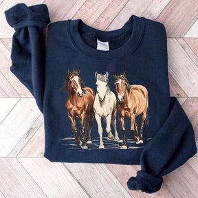Cute Western Horses Sweatshirt