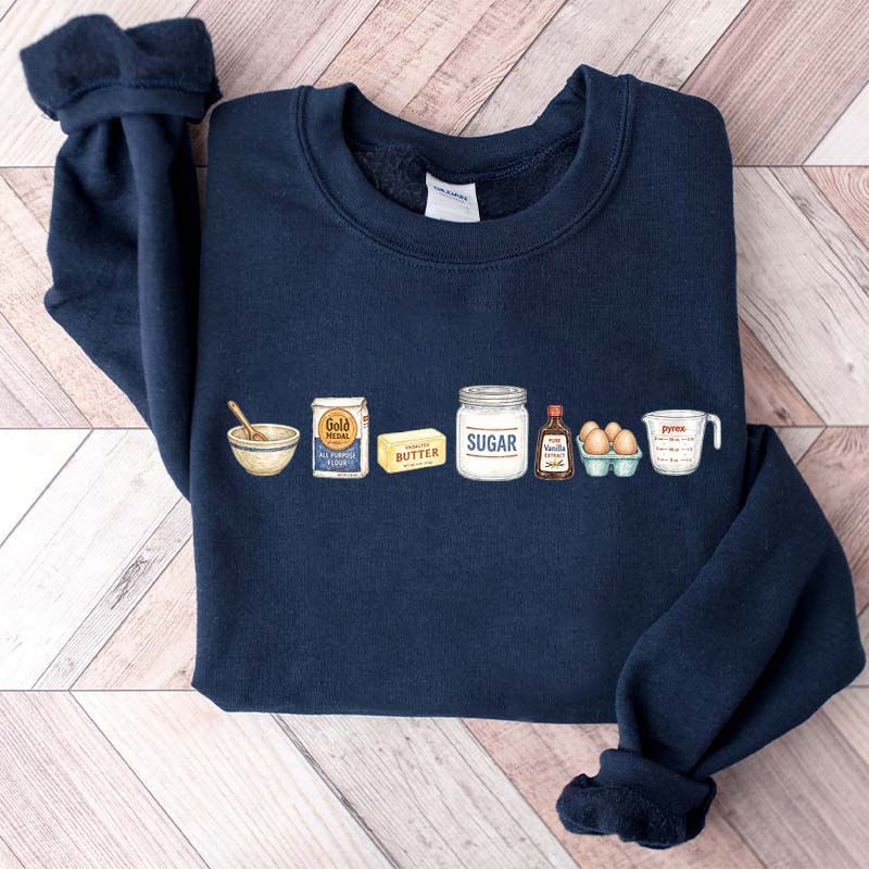Baking Icons Flour Mixer Rolling Pin Sweatshirt