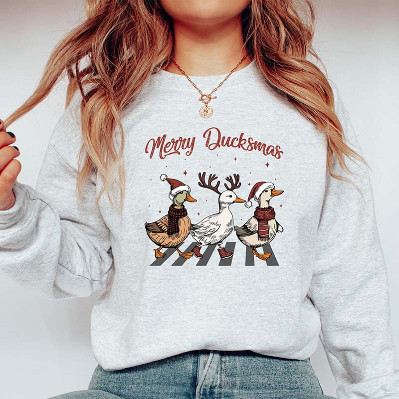 Funny Ducks Christmas Sweatshirt