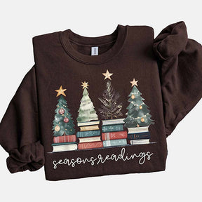 Seasons Readings Book Tree Sweatshirt