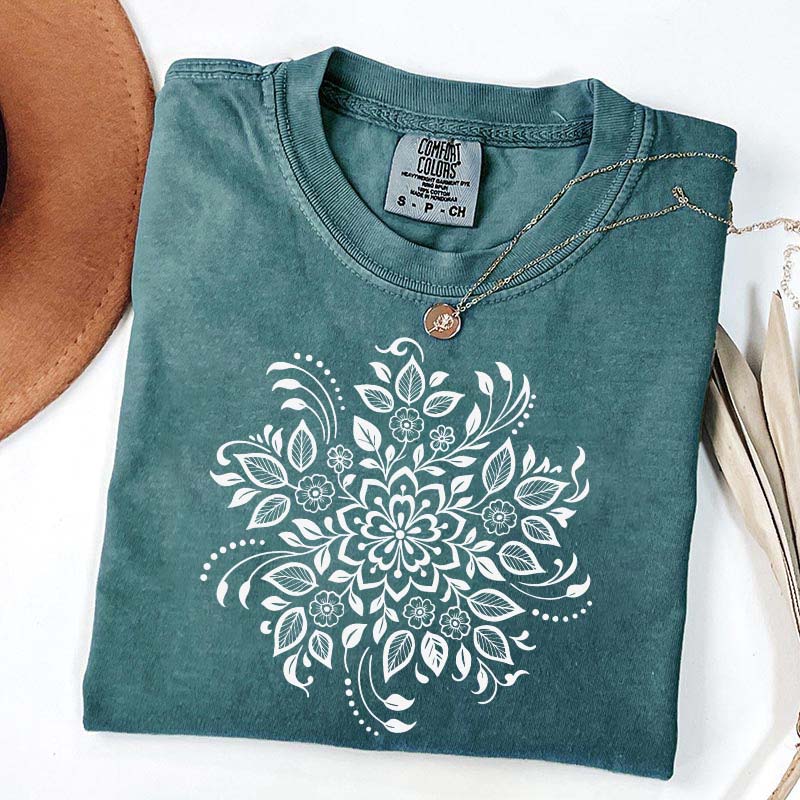 Vintage Mandala Flower T-Shirt