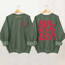 Retro Valentine Mr Steal Your Heart Sweatshirt