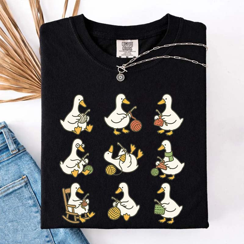 Cute Goose Crocheting T-Shirt
