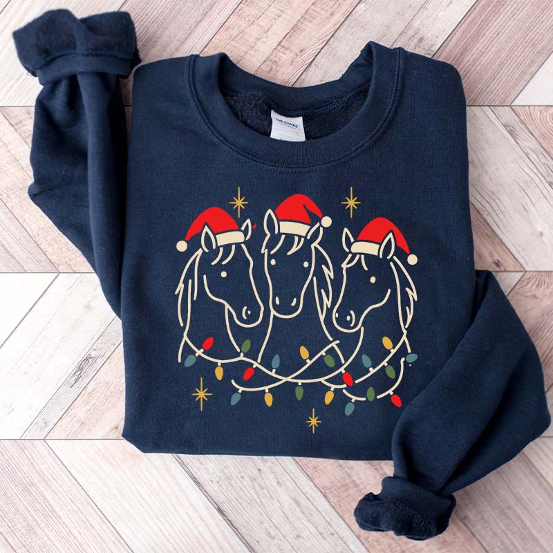 Horse Christmas Holiday Horse Sweatshirt