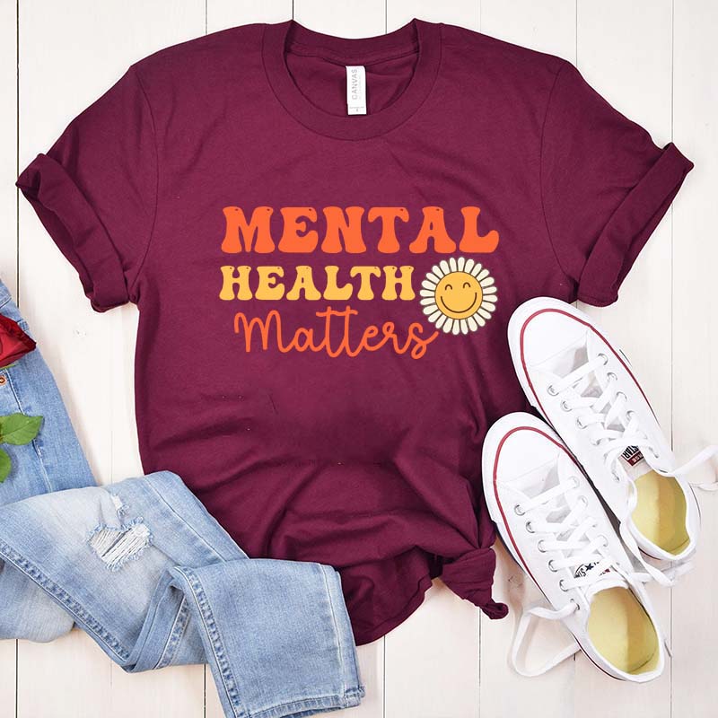 Mental Health Matters Psychologist Sunflower T-Shirt