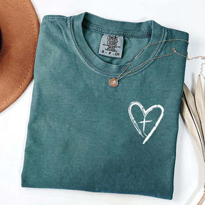 Heart Cross Religous T-Shirt