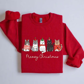 Meowy Christmas Happy Cat Year Sweatshirt