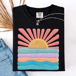 Trendy Aesthetic Sun Printed T-Shirt