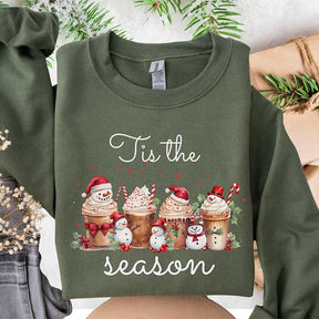 Christmas Snowman Coffee Sweatshirt