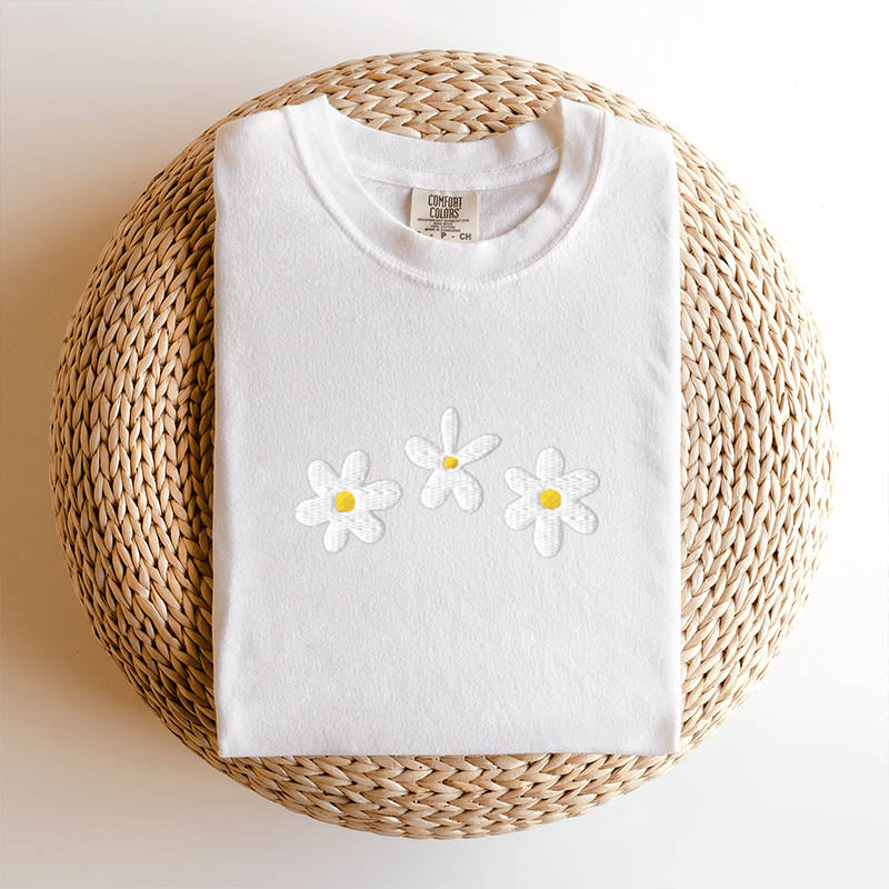 Daisy Flower Minimalist Printed T-Shirt