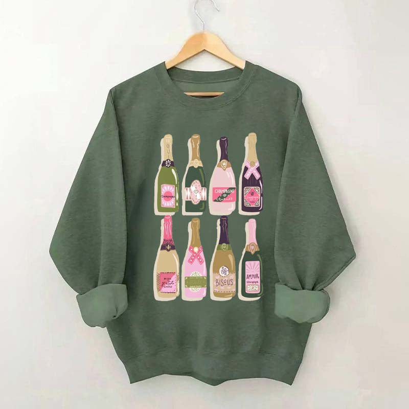 Champagne Bottles Lovers Sweatshirt