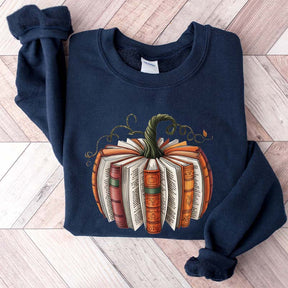 Fall Book Pumpkin Halloween Sweatshirt