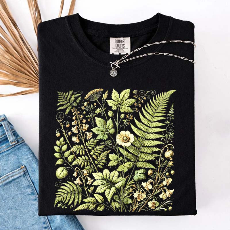 Botanical Fern & Wildflowe T-Shirt