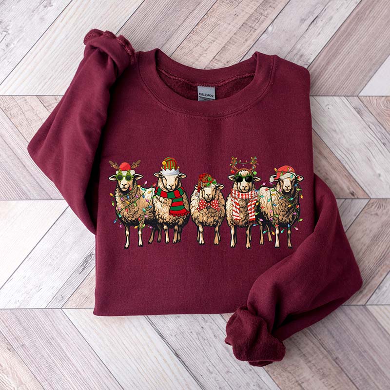 Sheep Christmas Funny Animals Sweatshirt