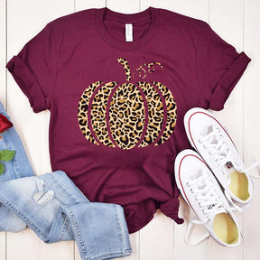 Leopard Pumpkin Thankful T-Shirt
