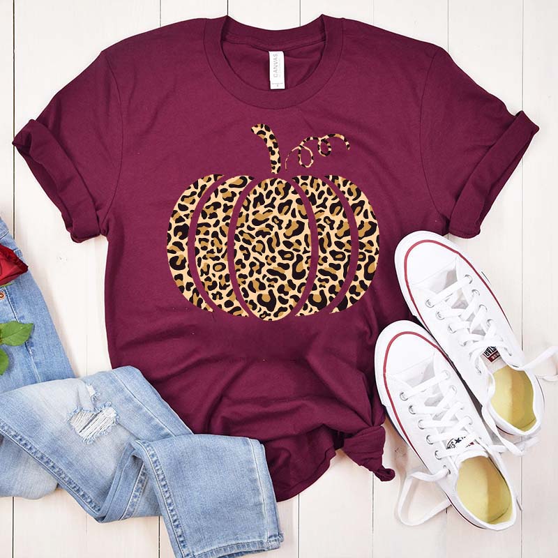 Leopard Pumpkin Thankful T-Shirt