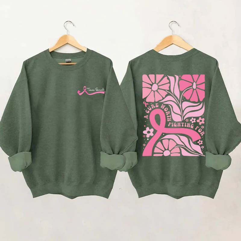 Personalized Breast Cancer Support Sweatshirt
