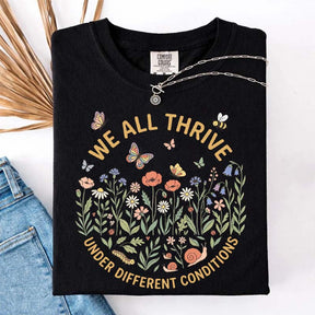Neurodiversity Awareness Retro Wildflowers T-Shirt