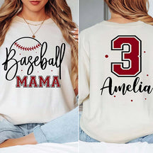 Personalized Comfort Colors Baseball Mama T-Shirt