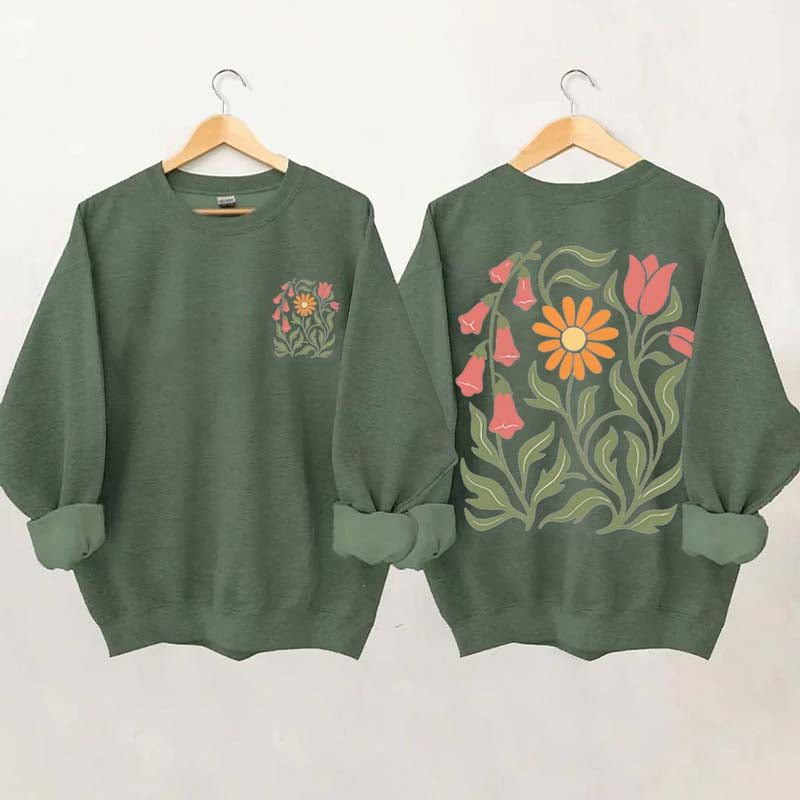 Foxglove Daisy Tulip Sweatshirt