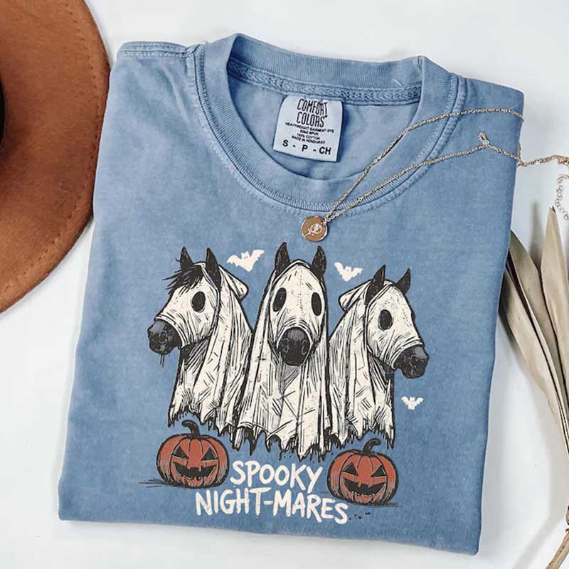 Halloween Spooky Night-Mares Horse T-Shirt