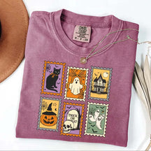 Cute Halloween Ghost Pumpkin Cat T-Shirt
