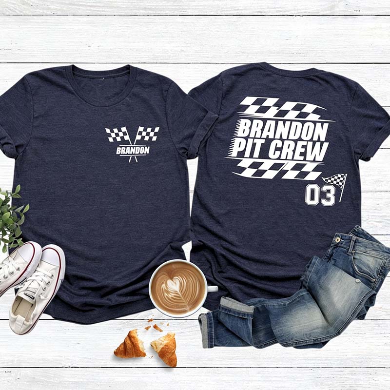 Custom Racing Name And Number T-Shirt