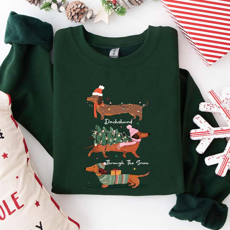 Dachshund Through the Snow Sweatshirt