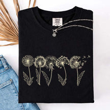 Dandelion Floral Comfort Colors Womens T-Shirt