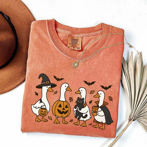 Halloween Ghost Pumpkin Bat Cat T-Shirt