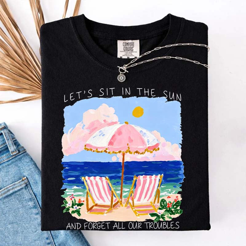 Sit In The Sun Coastal Summer T-Shirt