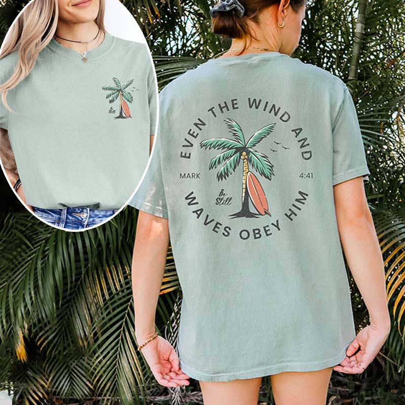 Beachy Backprint Bible Verse T-Shirt