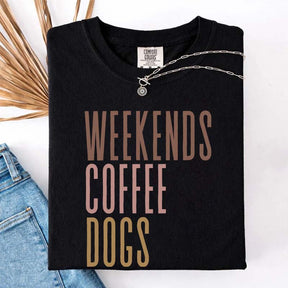 Comfort Colors Weekends Coffee Dogs T-Shirt