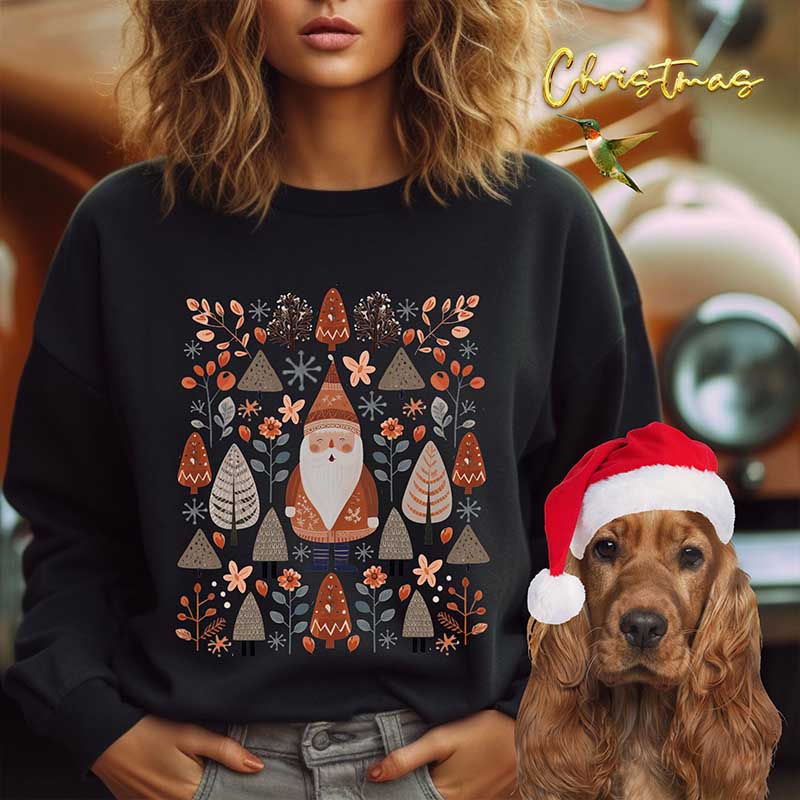 Scandinavian Christmas Hygge Botanical Sweatshirt