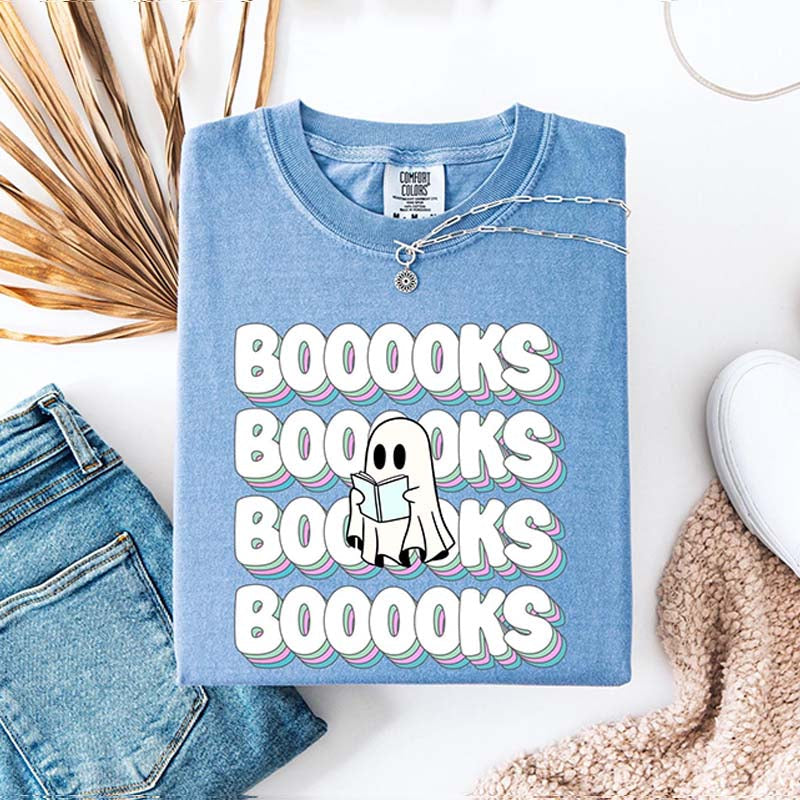 Comfort Color Bookish Summerween Spooky T-Shirt