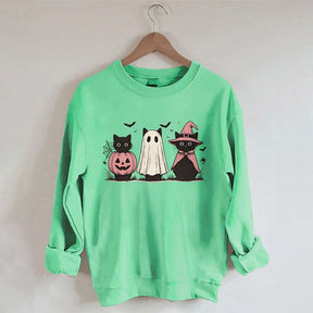 Boo Ghost Black Cat Sweatshirt