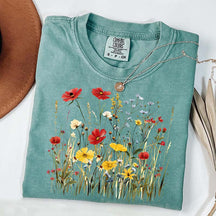 Comfort Color Wildflower Meadow Botanical T-Shirt
