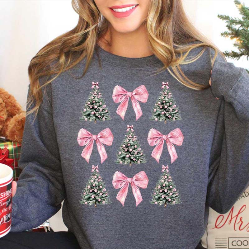 Coquette Bow Christmas Sweatshirt