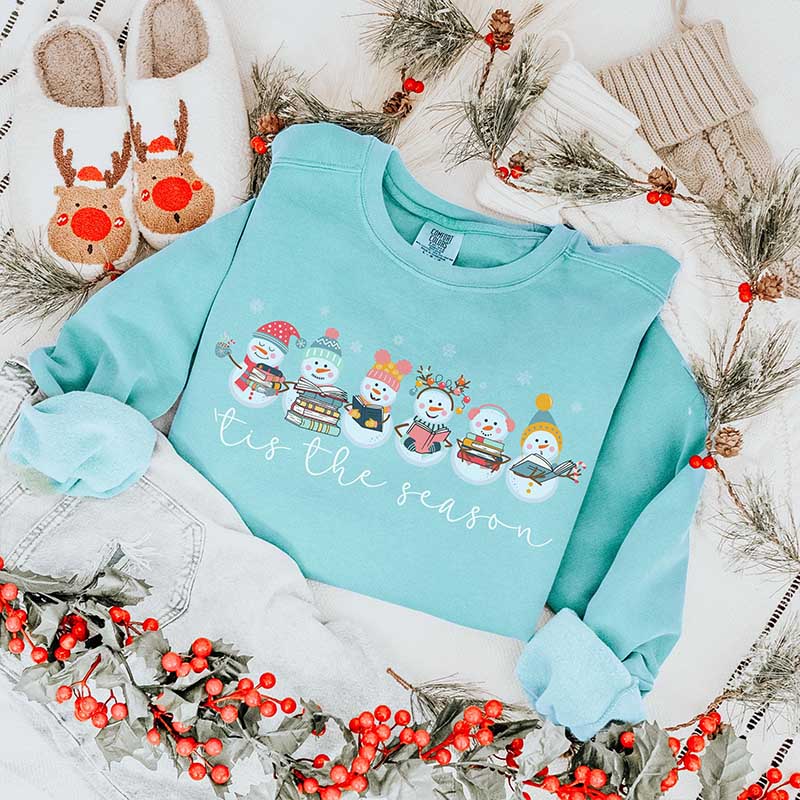 Book lover Christmas Teacher Winter Sweatshirt