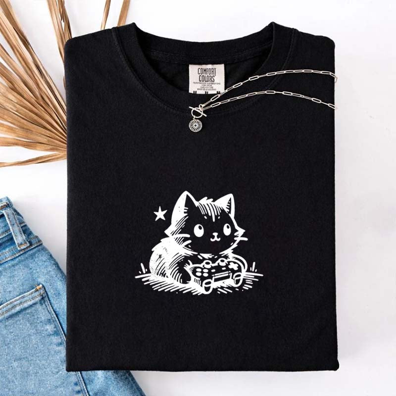 Gamer Cat Funny Gamer T-Shirt